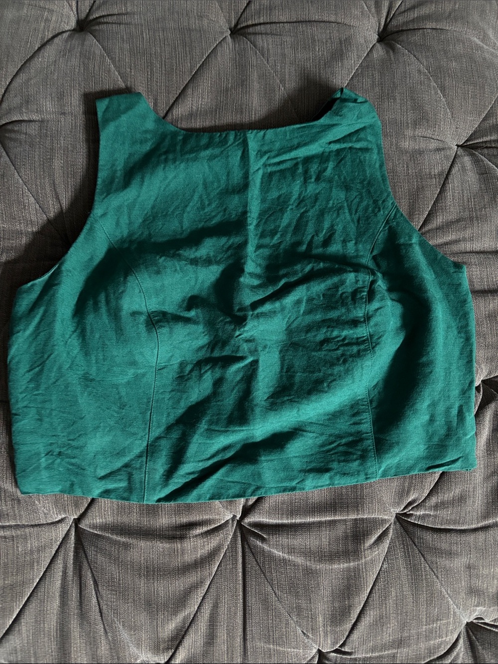 LOFT Pine Green Sleeveless Crop Top